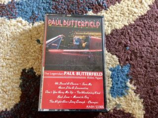 Paul Butterfield Rides Again Cassette Blues Rock Amherst Records 1986 Vg Rare