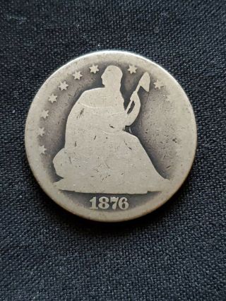 1876 - Cc Seated Liberty Half Dollar 50c Rare Carson City