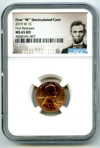 2019 W Lincoln Penny Ngc Ms65 Rd Uncirculated Cent First Releases Rare Pop=20