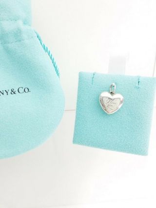Tiffany & Co.  Rare Sterling Silver I Love You Mini Heart Locket