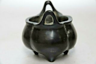 INTERESTING OLD CHINESE BRONZE CENSER WITH CHARACTER MARKS - RARE - L@@K 3