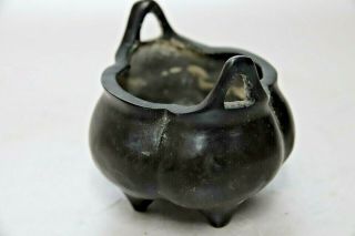 INTERESTING OLD CHINESE BRONZE CENSER WITH CHARACTER MARKS - RARE - L@@K 6