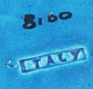Vintage - Octagonal - Rare - Bitossi - Rimini Blue - Aldo Londi - 2 ' Rest ' - Ashtray - Legs 6