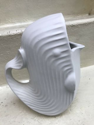 Rare Jonathan Adler Whale Pitcher White Ceramic Serveware 40oz