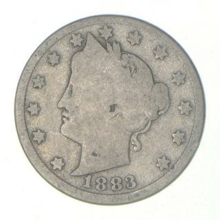 With Cents - 1883 Liberty V Nickel - Very Rare Variety 625