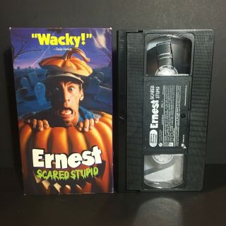 Ernest Scared Stupid Vhs Tape 1992 Jim Varney Horror Halloween Comedy Rare Oop