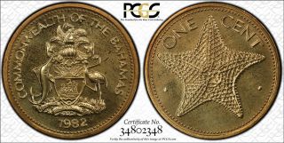 1982 Bahamas 1c Pcgs Sp67 - Extremely Rare Kings Norton Proof