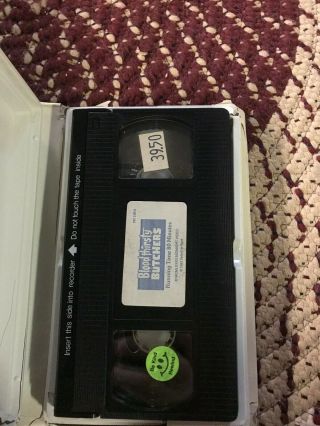 MIDNIGHT BLOOD THIRSTY BUTCHERS HORROR SOV SLASHER RARE OOP VHS BIG BOX SLIP 2