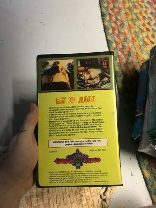 BAY OF BLOOD GORGON VIDEO HORROR SOV SLASHER RARE OOP VHS BIG BOX SLIP 2