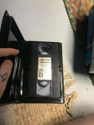 BAY OF BLOOD GORGON VIDEO HORROR SOV SLASHER RARE OOP VHS BIG BOX SLIP 3