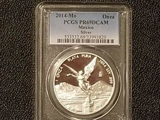 2014 Mexico 1 Oz Silver Libertad Proof Pcgs Pr69 Dcam - Key Date 4,  700 - Rare