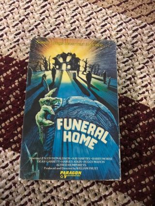 Funeral Home Horror Sov Slasher Rare Oop Vhs Big Box Slip