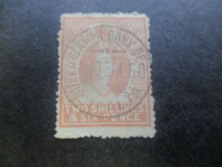 Queensland Stamps: 1866 Postal Fiscals 2/6 - - Rare (f303)