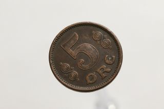 Denmark 5 Ore 1913 Very Rare Key Date B15 Sz1607
