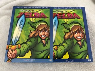 The Legend Of Zelda Complete Animated Series 3 X Dvd Set Rare Oop