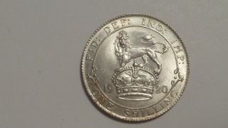 1920 Shilling.  Unc.  Lustrous And Frosty.  Good Strike.  Rare Thus.  British.  1921