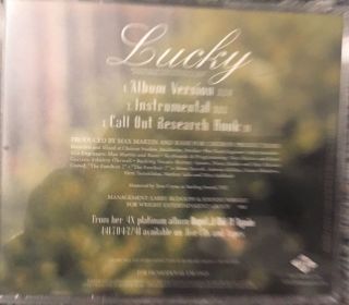 Britney Spears CD Single “Lucky” with Rare Instrumental Track Promo Only 2