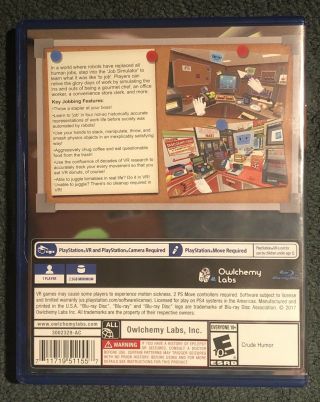 Job Simulator PS4 (Sony PlayStation 4,  2017) Rare And Hard To Find 2