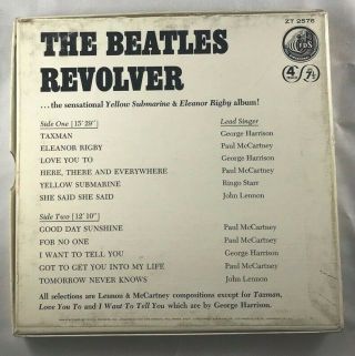 Rare 7 - 1/2ips The Beatles Revolver Reel Tape Guaranteed Near 3