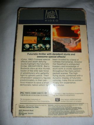 Megaforce (Deeds Not Words) - VHS Tape Rare 80 ' s Cult Sci - Fi 1982 Barry Bostwick 2