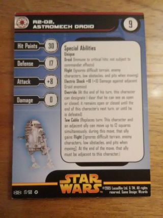 Star Wars Miniatures Revenge Of The Sith 17 R2 - D2 Astromech Droid Very Rare