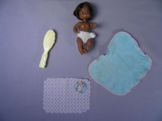 RARE Heart Family Doll Bath Time Mom & Baby African American Steiffie Face EXC 6
