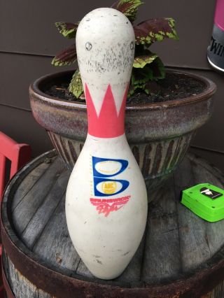 Rare Vintage Brunswick Red Crown Official Bowling Pin