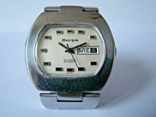 Very rare Vintage BORPA men ' s watch,  SWISS AUTOMATIC ETA 2789,  All SS 3