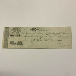 4 South Carolina Bank of South Carolina Charleston Rare Early Obsolete Currency 2