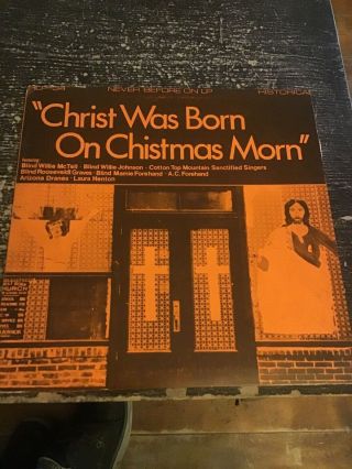 Christ Was Born On Christmas Morn Rare Blues Lp Blind Willie Mctell Johnson