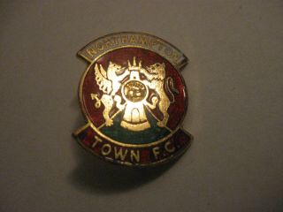 Rare Old Northampton Town Football Club Enamel Brooch Pin Badge By Coffer