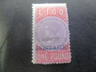 Nsw Stamps: Stamp Duty Overprint Reprint - Rare (f397)