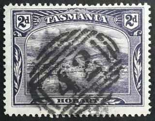 Rare Undated Tasmania Australia 2d Purple Pict Stamp Num Cds 42 - Hamilton