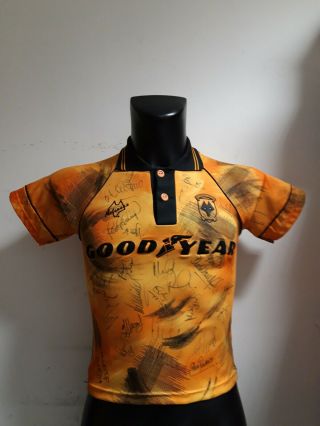 Rare Wolves Wolverhampton Wanderers Squad Signed Shirt Jersey Not Match Worn