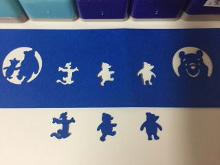 A Rare Find WINNIE THE POOH Set of FIVE Paper Punches,  Disney,  All Night Media 5
