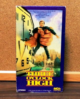 Three O’clock High (vhs 1987) Casey Siemaszko,  Richard Tyson,  Rare