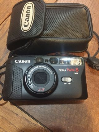Rare Canon Prima Twin S 35mm Point And Shoot Camera