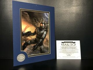 Halo 3 Limited Edition Mylar Print Signed By Isaac Hannaford Ark Storm Rare