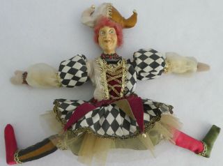 WAYNE KLESKI JESTER Figurine Doll Whimsical Humorous RARE 3