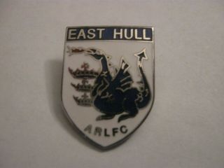 Rare Old East Hull Arlfc Rugby League Football Club Enamel Brooch Pin Badge