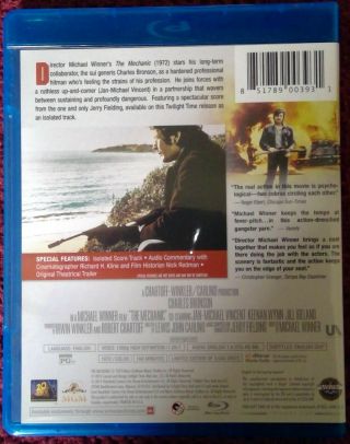 The Mechanic Limited Edition Blu - ray Disc OOP RARE 2014 Twilight Time Bronson 3