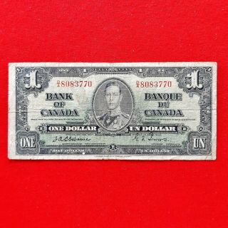 1937 - Canadian - 1 Dollar Bill - $1 Bank Note - Da8083770 - Osbourne - Rare