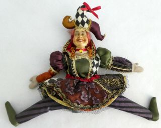 Wayne Kleski Jester Figurine Clown Mardi Gra Whimsical Humorous Doll Rare