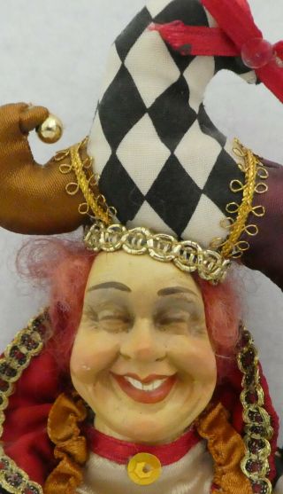Wayne Kleski Jester Figurine Clown Mardi Gra Whimsical Humorous Doll RARE 2