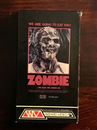 Zombie Vhs Rare Wizard Video Horror Gore Lucio Fulci Full Flap Box The Beyond