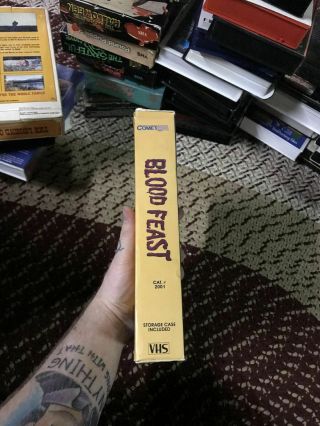 BLOOD FEAST HORROR SOV SLASHER RARE OOP VHS BIG BOX SLIP 4