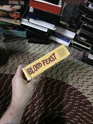 BLOOD FEAST HORROR SOV SLASHER RARE OOP VHS BIG BOX SLIP 6