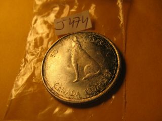 Canada 1967 50 Cent Silver Coin Rare Keydate Coin Idj474.