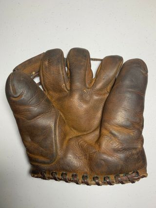 Antique Old Vintage Button Back Baseball Glove Bill Myers Very Rare