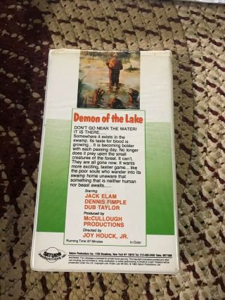 DEMON OF THE LAKE SATURN HORROR SOV SLASHER RARE OOP VHS BIG BOX SLIP 3